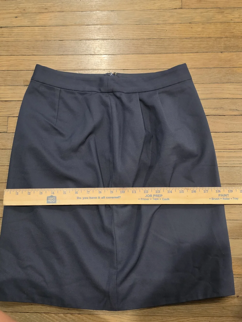 Kate Spade New York Skirt the Rules Navy Pleated Career Skirt Size 4 Cotton